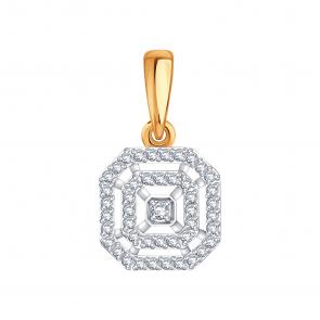 Золотая подвеска Karatov с бриллиантом Т146036116 фото