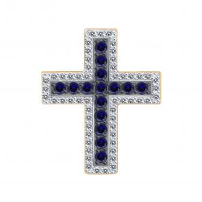 Золотая подвеска Karatov с бриллиантом и сапфиром Т146036137 фото