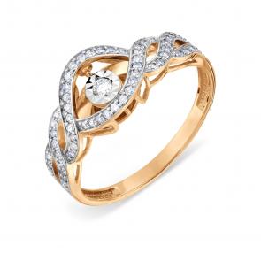 Золотое кольцо Karatov с танцующим бриллиантом Т14661А919-01 фото