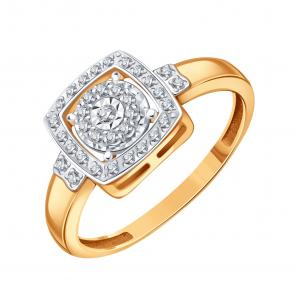 Золотое кольцо Karatov с бриллиантом Т14661Б456 фото