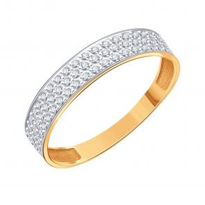 Золотое кольцо Karatov с фианитом Т14701Б426 фото