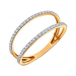 Золотое кольцо Karatov с фианитом Т14701Д373 фото