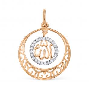 Золотая подвеска Karatov с фианитом Т147035591 фото