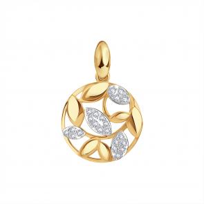 Золотая подвеска Karatov с фианитом Т147035917 фото