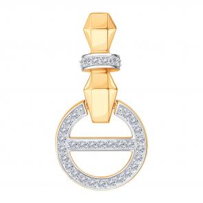 Золотая подвеска Karatov с фианитом Т147036095 фото