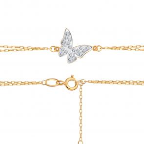 Золотой браслет Karatov с фианитом Т147101123 фото