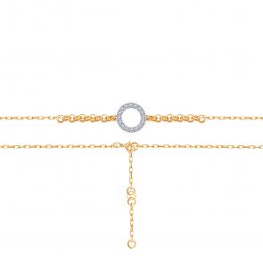 Золотой браслет Karatov с фианитом Т147101128 фото