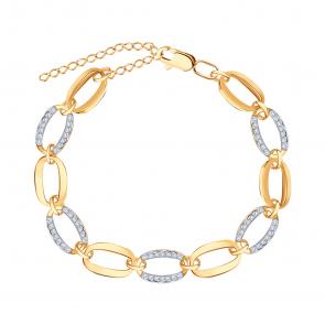 Золотой браслет Karatov с фианитом Т147101201 фото