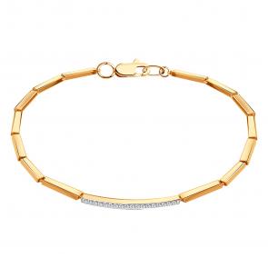 Золотой браслет Karatov с фианитом Т147101212 фото