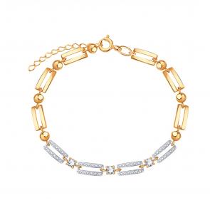 Золотой браслет Karatov с фианитом Т147101238 фото