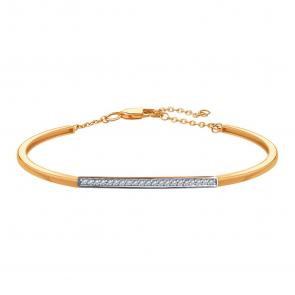 Золотой браслет Karatov с фианитом Т147101257 фото