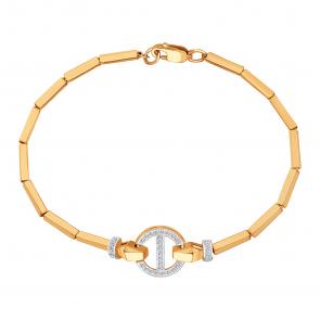 Золотой браслет Karatov с фианитом Т147101270 фото