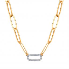 Золотое колье Karatov с фианитом Т147111021 фото