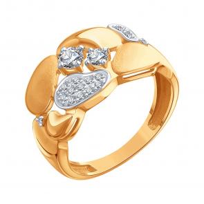 Золотое кольцо Karatov с фианитом Т14751Д269 фото