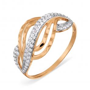 Золотое кольцо Karatov с фианитом Т147617442 фото