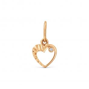 Золотая подвеска Karatov с бриллиантом Т201635223 фото