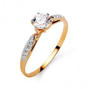 Золотое кольцо Karatov с фианитом Т242015551 фото