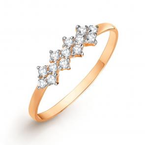 Золотое кольцо Karatov с фианитом Т242015753 фото