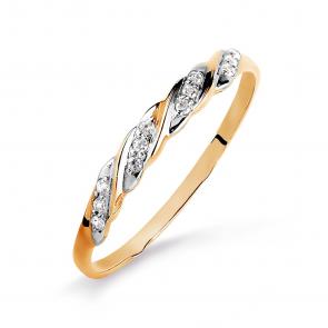 Золотое кольцо Karatov с фианитом Т247015754 фото