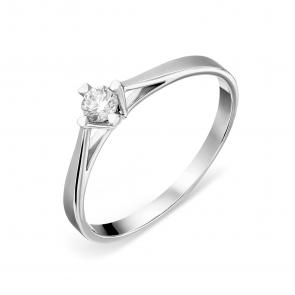 Кольцо из белого золота Karatov с бриллиантом Т301011662 фото