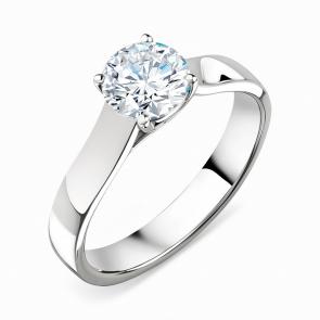 Кольцо из белого золота Karatov с бриллиантом Т301013254-0,9 фото