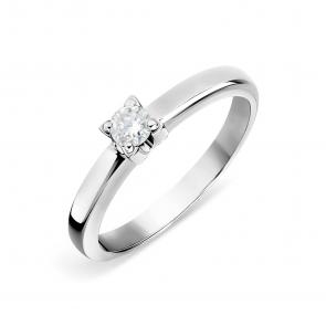 Кольцо из белого золота Karatov с бриллиантом Т301016159 фото