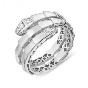 Кольцо Символ года Змея из белого золота Karatov с бриллиантом Т30101Б007 фото