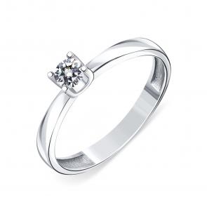 Кольцо из белого золота Karatov с бриллиантом Т30101Б135 фото