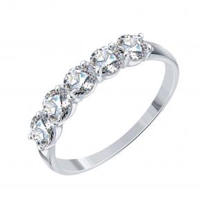 Кольцо из белого золота Karatov с бриллиантом Т30101Б727 фото