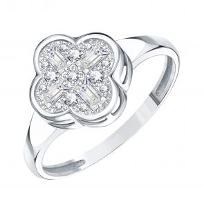 Кольцо из белого золота Karatov с бриллиантом Т30101В006 фото