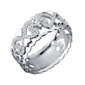 Кольцо из белого золота Karatov с бриллиантом Т30101Д536 фото