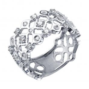 Кольцо из белого золота Karatov с бриллиантом Т30101Д537 фото