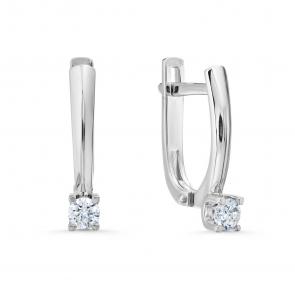 Серьги из белого золота Karatov с бриллиантом Т30102В147 фото