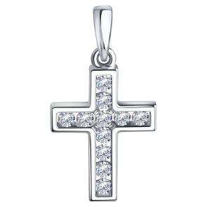 Подвеска из белого золота Karatov с бриллиантом Т301036213 фото