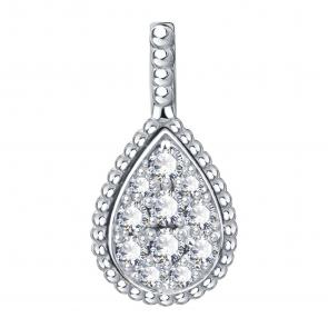 Подвеска из белого золота Karatov с бриллиантом Т301036239 фото