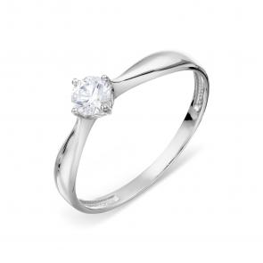 Кольцо из белого золота Karatov с фианитом Т30201А317 фото