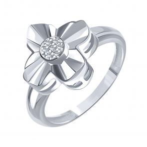 Кольцо из белого золота Karatov с фианитом Т30201Д160 фото