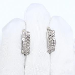 Серьги из белого золота Karatov с фианитом Т30202Е084 фото