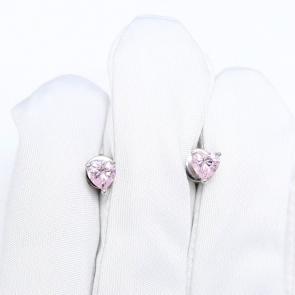 Серьги из белого золота Karatov с фианитом Т30202Е225-02-К фото