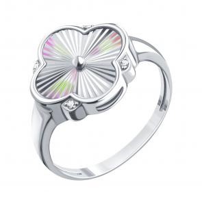 Кольцо из белого золота Karatov с фианитом Т30261Д142 фото