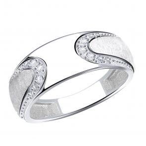 Кольцо из белого золота Karatov с фианитом Т30261Д173 фото