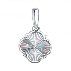 Подвеска из белого золота Karatov с фианитом Т302636150 фото