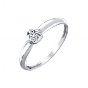 Кольцо из белого золота Karatov с бриллиантом Т30561Б243 фото