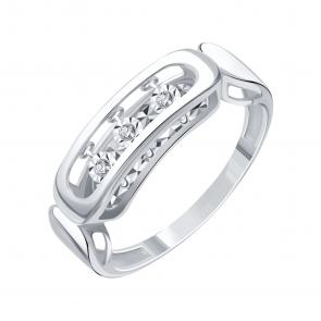 Кольцо из белого золота Karatov с танцующим бриллиантом Т30561Б293 фото