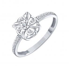 Кольцо из белого золота Karatov с бриллиантом Т30561Б412 фото