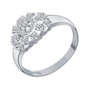 Кольцо из белого золота Karatov с бриллиантом Т30561Д292 фото