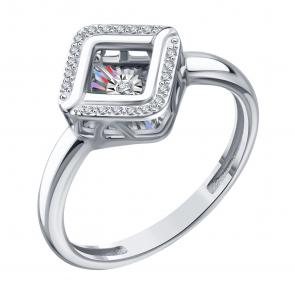 Кольцо из белого золота Karatov с танцующим бриллиантом Т30561Д663 фото