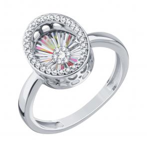 Кольцо из белого золота Karatov с танцующим бриллиантом Т30561Д664 фото