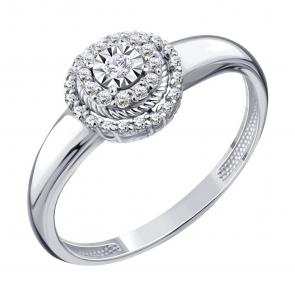 Кольцо из белого золота Karatov с бриллиантом Т30561Д718 фото