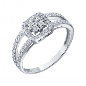 Кольцо из белого золота Karatov с бриллиантом Т30561Д753 фото